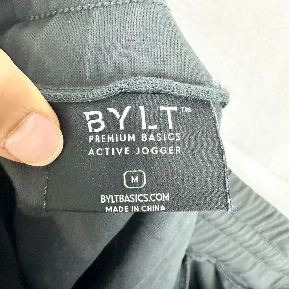 Bylt Active Jogger Size Medium Charcoal Grey Performance Relaxed Fit Stretch